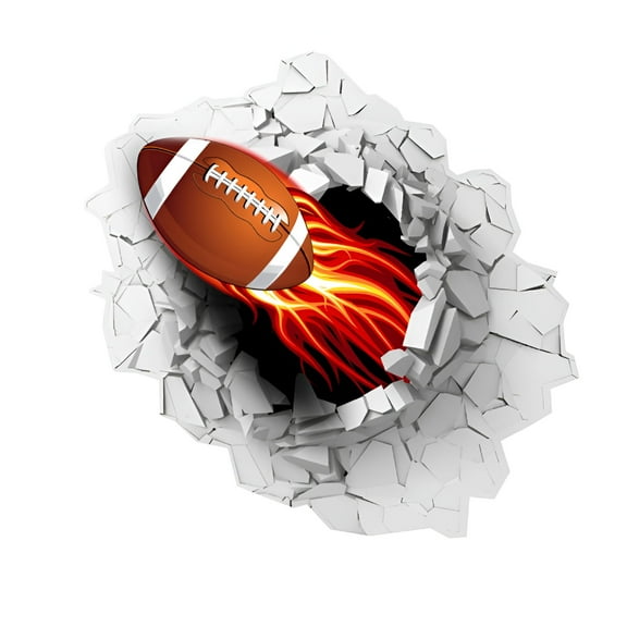 LAMIRO Basketball Stuff,Sports Themed Wall Decals Decorative 3D Broken Wall Basketball Wall Stickers Mural Sticker Wall Art Decor for Kids Boys Girls Bedroom Living Room Classroom College Dorm