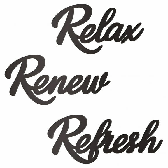 LAMIRO Bathroom Wall Decor Letter Sign Wood Wall Hanging Farm Rustic Wood Pendant Home Bedroom Decoration 3 Pack Vintage Decor