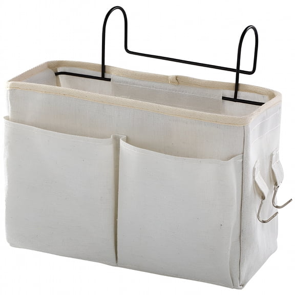 LAMIRO Bed Organizer Hanging Bunk Bed Storage Caddy with Metal Hooks for Dormitory Bedside Storage