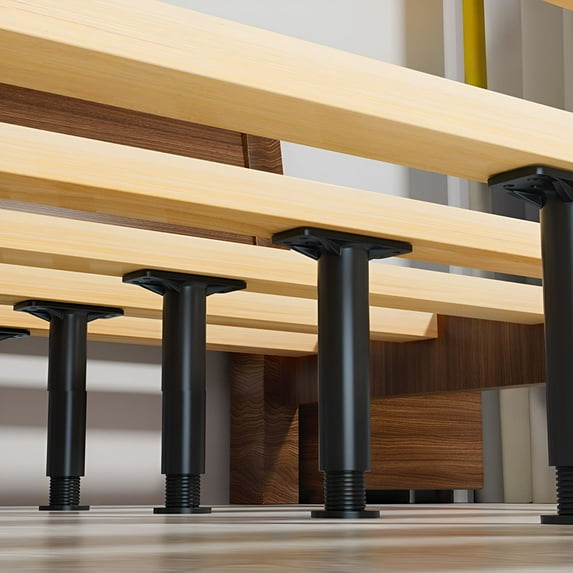 LAMIRO Bed Support Legs 4Pcs Bed Frame Legs Adjustable Height Center Support Leg Bed Center Support Leg