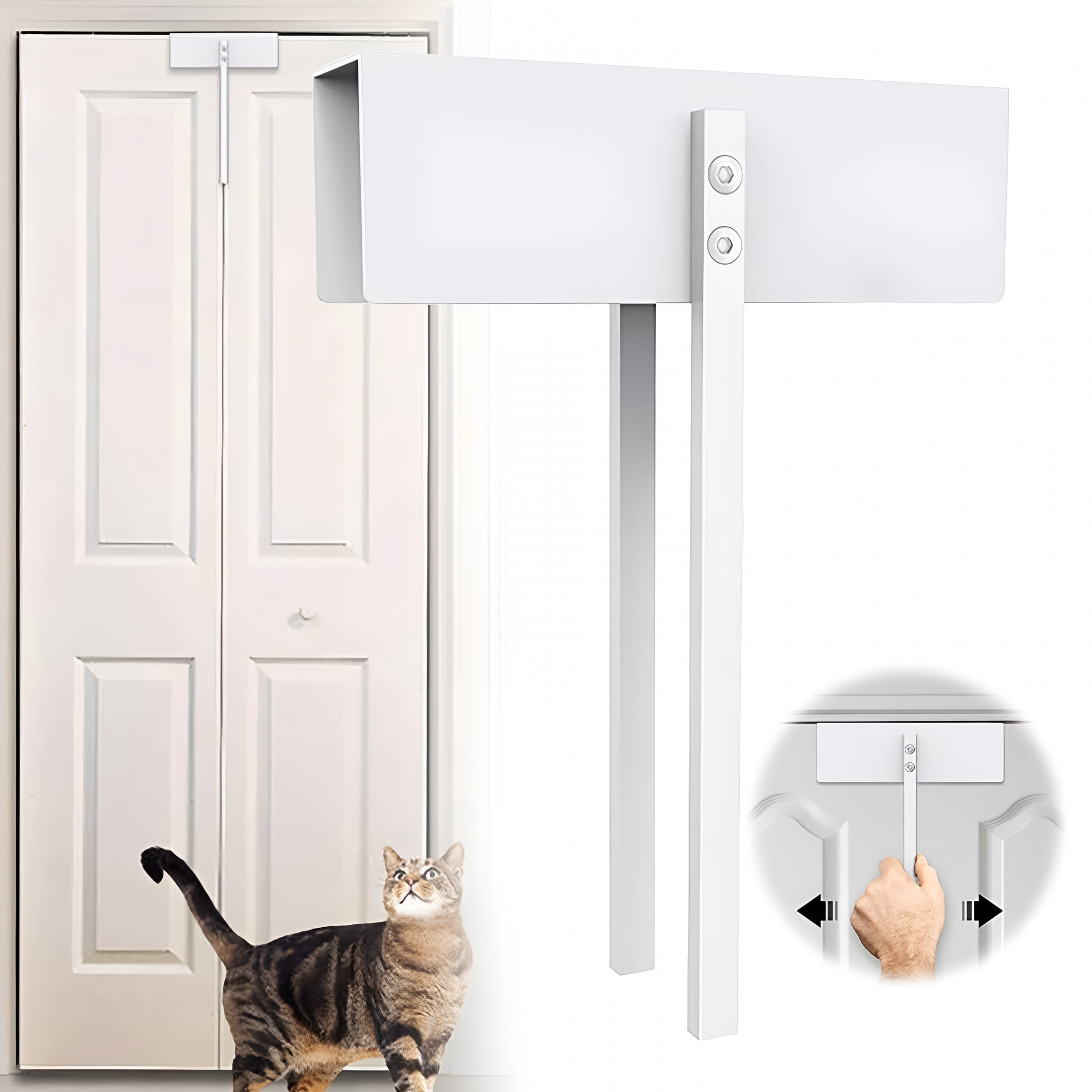 LAMIRO Bi Fold Door Lock Metal Double Door Child Locks Closet Child