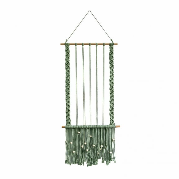 LAMIRO Boho Macrame Wall Decor Picture Frames Bedroom Collage Hanging Photo Display Green