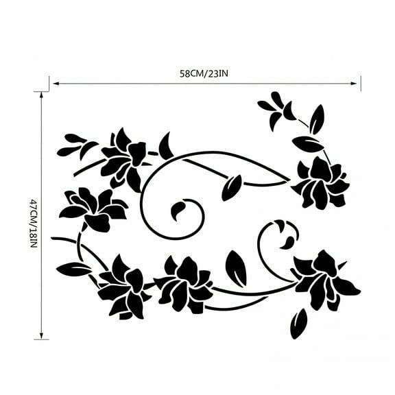 LAMIRO Boho Wallpaper Wall Sticker Decorations for Living Room,Wall Stickers for Bedroom,26 Letters Diy 3D Mirror Acrylic Wall Sticker Decals,Home Decor Wall Art Mural