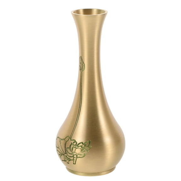 LAMIRO Brass Vase for Flowers Bud Miniature Metal Vase Ornament Small Flower Arrangement Vase Polished Small Brass Vase Home Table Decoration Bud Vases