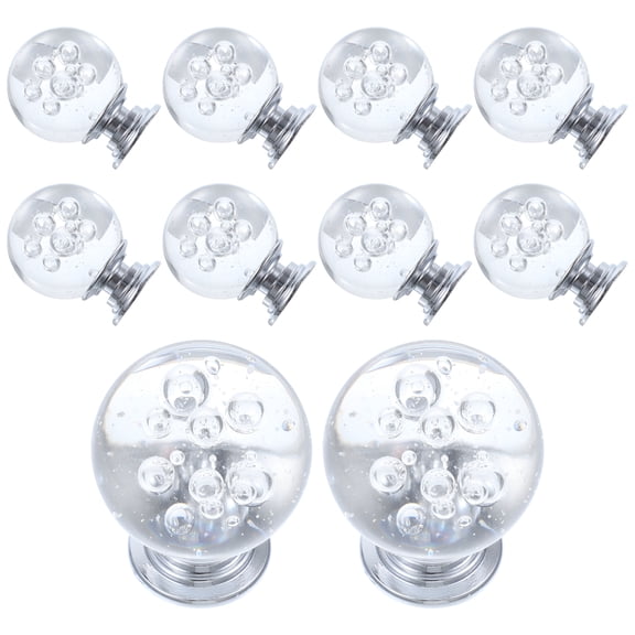 LAMIRO Cabinet Knob Aluminium Alloy Crystal 10 Pieces