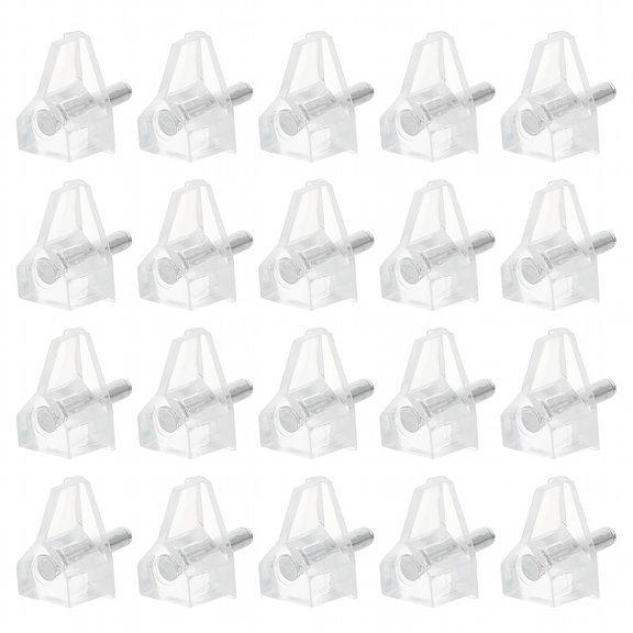 LAMIRO Cabinet Shelf Support Pins Clear PVC Metal Strong and Sturdy 20Pcs