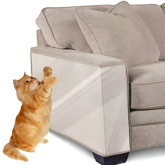 LAMIRO Cat Scratch Deterrent Tape - 8 Pack, Cat Furniture Protector, Furniture Protectors from Cats, Cat Scratching Deterrent, Couch Guards for Cats, Couch Corner Protectors for Cats