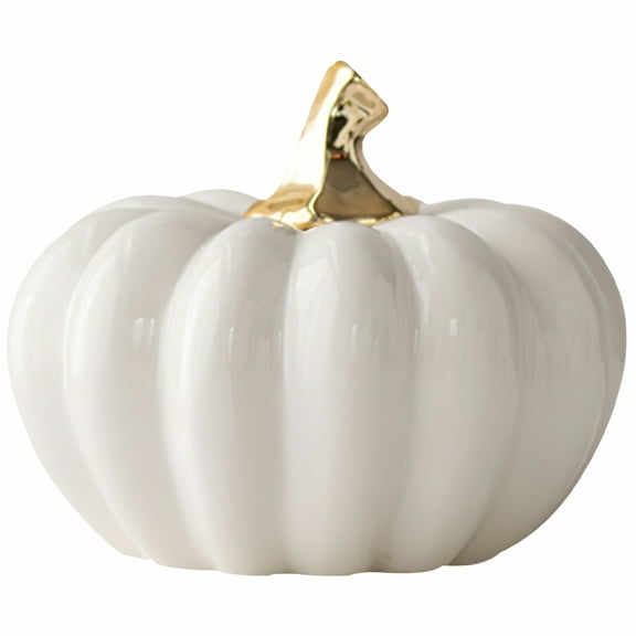 LAMIRO Ceramic Pumpkin Figurine Halloween Table Ceramic Pumpkin Table Ornament