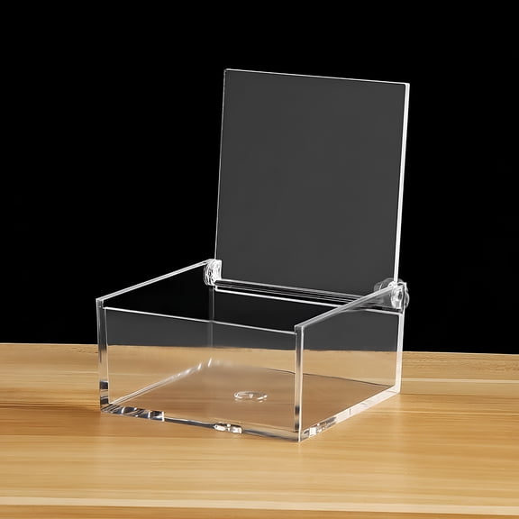 LAMIRO Clear Acrylic Box with Lid Transparent Mini Display Case for Small Items Jewelry Collectibles Multi-Purpose Square Container for Home or Office Use