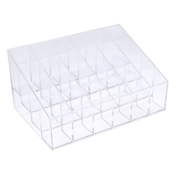 LAMIRO Clear Nail Polish Organizer Holder Rack Shelf 4 Tier Acrylic Tattoo Ink Essential Oil Display Stand Holds Up to 24 Bottles