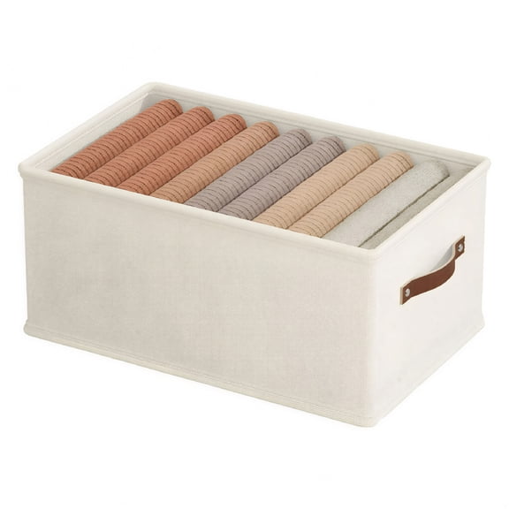 LAMIRO Closet Organizers and Storage,Foldable Cloth Storage Box Without Compartments