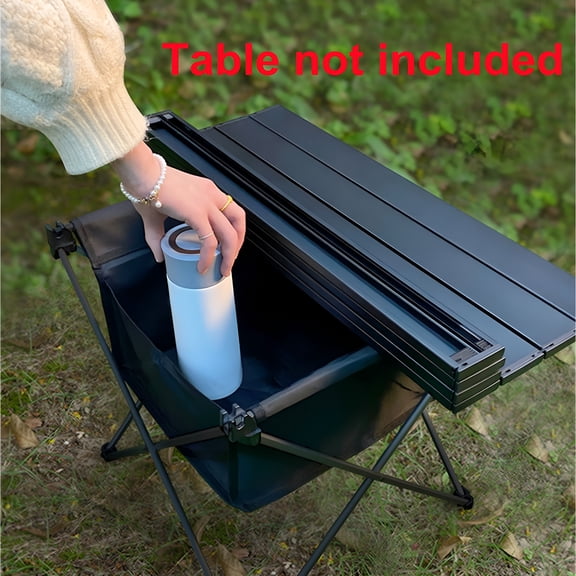 LAMIRO Collapsible Folding Camping Table, Standing Ice Cooler, Portable Tailgate Table with Storage Bag for Outdoor Use, Picnic, Beach, BBQ, Festival, Football Tailgate