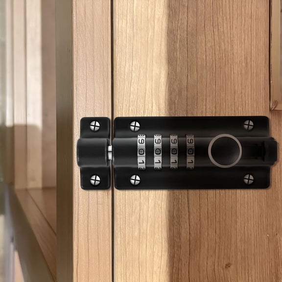 LAMIRO Combination Locking Bolt Zinc Alloy 4 Digit Combination Sliding Door Lock Keyless Slide Bolt Lock Security Slide Latch Lock Outdoor Keyless Gate Lock for Gate Barn Fence Cabinets