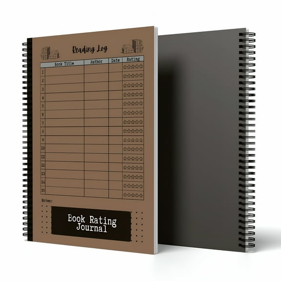 LAMIRO Compact Reading Journal Track Your Book Ratings Notes & Lists Ideal For Book Lovers & Voracious Readers Easily In Any Bag,Brown