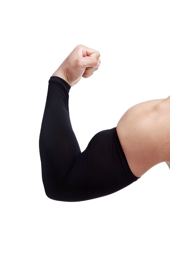 Compression Arm Sleeves for Men 1Pc Sun Arm Sleeve Warmers Cuffs Mens Sleeves Workout Sunscreen Arm Sleeves Black M