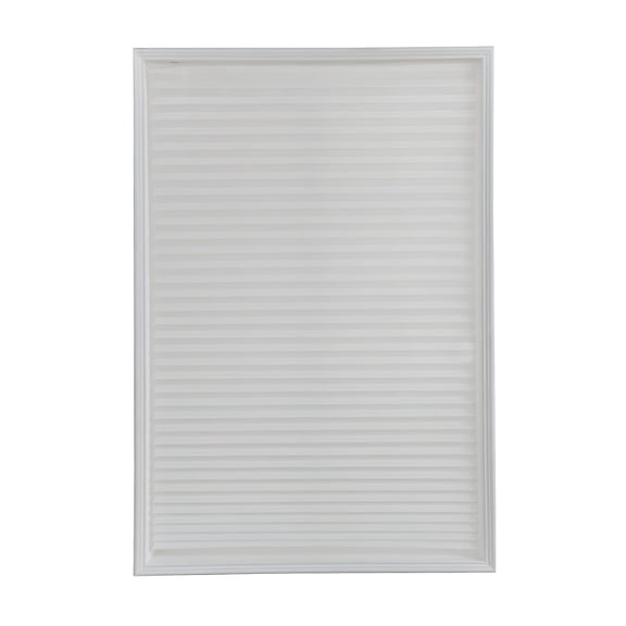 LAMIRO Cordless Polyester Pleated Window Shades,White,23.62" x 59.06"