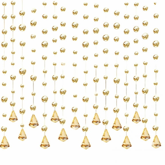 LAMIRO Crystal Glass Beaded Curtain for Doorway Hanging Door Beads Curtain,Arched Beaded Curtains for Windows,One String of Bead String Curtain Room Divider for Home Decor Living Room Bedroom