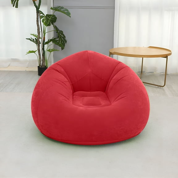 LAMIRO Cushion Flocking PVC Inflatable Sofa Portable Inflatable Lounger for Camping & Beach Inflatable Couch for Indoor and Outdoor Camping Couch Inflatable Flocking Couch