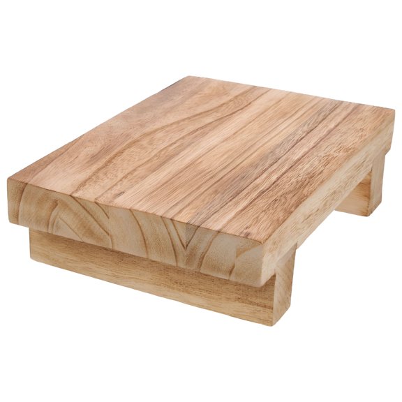 LAMIRO Decorative Stool Wood Rectangular 1Pcs 9.8x7.1x2.8in