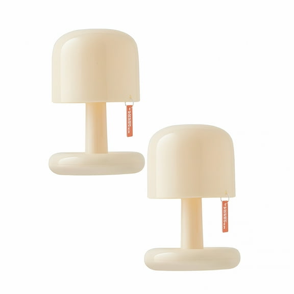 LAMIRO Desk Lamp Book Light Set of 2 Lampshade Modern Accent Decor Small Table Lamp Usb Rechargeable Bar Atmosphere Light Bedroom Simple Bedside Decoration Timing Night *2Pcs