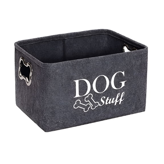 LAMIRO Dog Storage Toys Basket Pet Box Container Boxes Baskets Bin Small Dogs Handle Food Collapsible