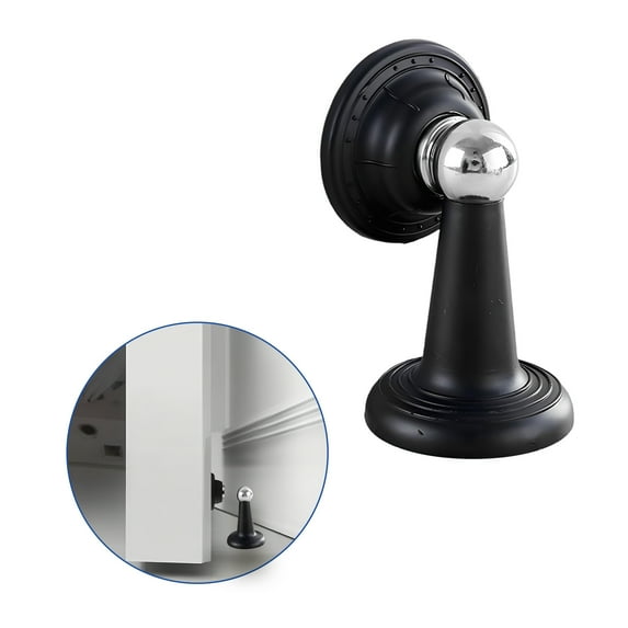 LAMIRO Door Stoppers for Bottom of Door,Wear-Resistant and Pressure-Resistant Magnetic Door Stop,Not Effortless to Crack Or Deform Door Stoppers for Wall,black