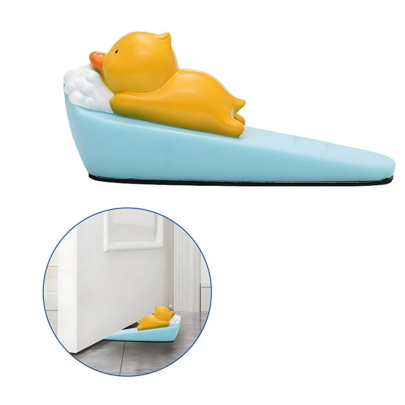 LAMIRO Door Stoppers for Bottom of Door,Both Practical and Decorative Door Stoppers,Anti-Slip Bottom Design Door Wedge Stopper,blue