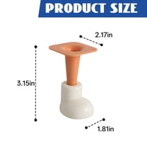 LAMIRO Door Stoppers for Bottom of Door,Not Effortless to Age and Deform Door Stoppers for Wall,Punch-Free Design Under Door Noise Stopper,orange red