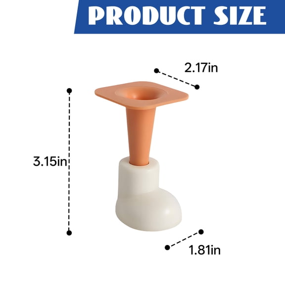 LAMIRO Door Stoppers for Bottom of Door,Not Effortless to Age and Deform Door Stoppers for Wall,Punch-Free Design Under Door Noise Stopper,orange+red