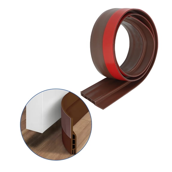 LAMIRO Door Stoppers for Bottom of Door,Not Effortless to Deform Under Door Draft Stopper,Good Windproof Effect Door Draft Stopper,brown