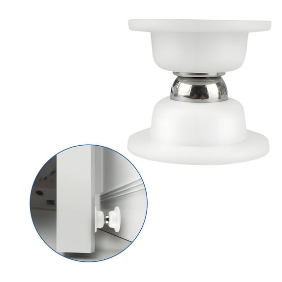 LAMIRO Door Stoppers for Bottom of Door,Strong Magnetic Structure Magnetic Door Stopper,Silent Design Cute Door Stopper,white