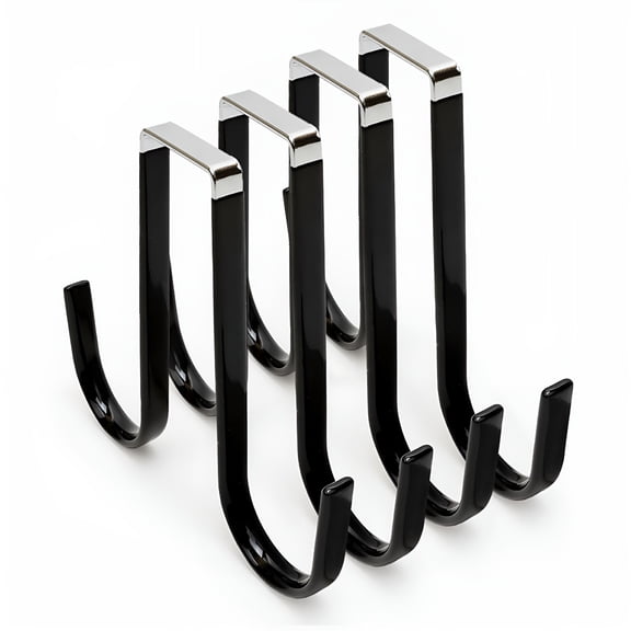 LAMIRO Double Side Wreath Hanger Over The Door,No Punching Strong Bearing Space Saving Multi-functional Carbon Steel Holds 2 Wreaths with This 2 Sided Hanger (White)