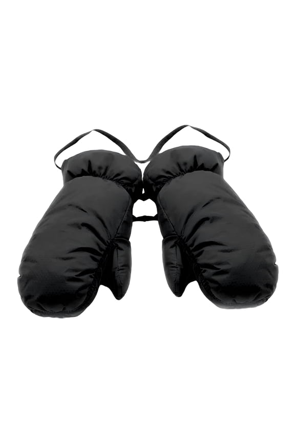 Down Mittens Cold Weather Gloves Thickened for Men Women Windproof Insulated Winter Snow Mittens Ski Mittens for Snowboarding Black L