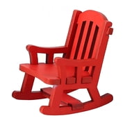 LAMIRO Durable Red Wooden Rocking Chair For Kids Safe,Comfortable Indoor/Outdoor Play Furniture For Toddlers Home Decor
