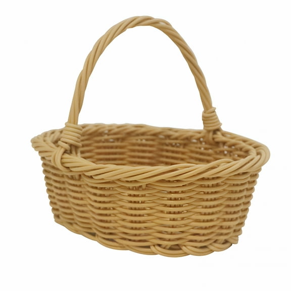 LAMIRO Easter Basket Easter Candy Storage Basket Decorative Centerpiece Empty Picnic Basket Woven Basket for Candy Gifts Celebration Baskets for Gifts Empty
