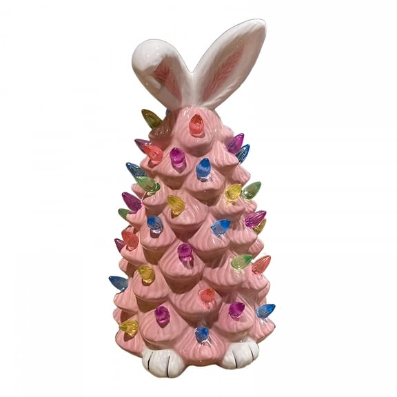 LAMIRO Bunny Tree Easter Decorations for Indoor Home Bedroom Office Dcor Tabletop Bunny Rabbit Tree