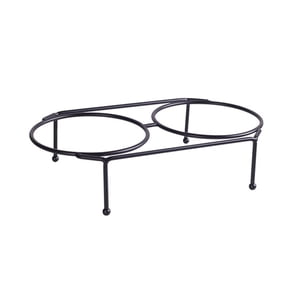 LAMIRO Elevated Dog Bowl Stand with Iron Frame for Pets
