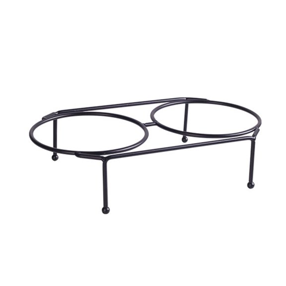 LAMIRO Elevated Dog Bowl Stand with Iron Frame for Pets