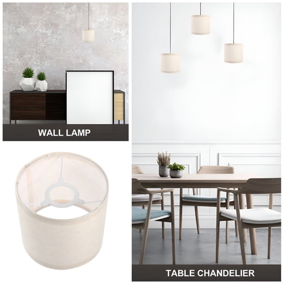 LAMIRO Fabric Drum Lampshade Assembly Required Lampshade Modern Foldable Lamp Shades