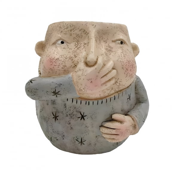 LAMIRO Face Planters Pots Head,Cute Plant Pots,Boys and Girls Pinch Nose Design Face Succulent Pot,Head Planter for Home,Office,Desktop,Patio Head Planter Pot Face Flower Pots for Plants