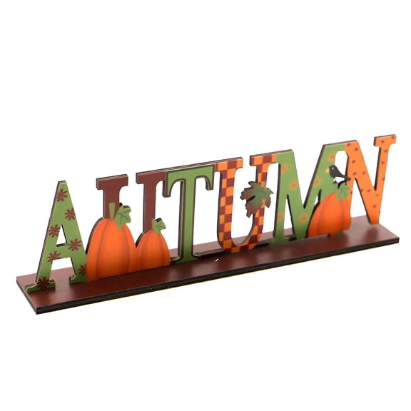 LAMIRO Fall Decor,Welcome Harvest Wooden Block Sign,Fall Decorations Farmhouse Autumn Decor,for Home Table Office Room