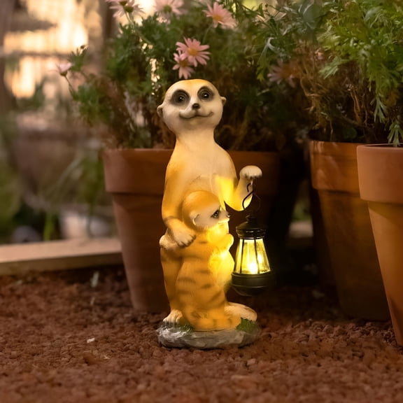 LAMIRO Family Meerkat Statue: Exquisite Home Decor Accent for Nature Enthusiasts and Wildlife Admirers,Crafted with Fine Detail and Elegance,Perfect Addition to Any Space