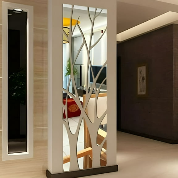 LAMIRO Family Tree Wall Decor,Abstract Wall Art,3D DIY Acrylic Decorative,Mirror Wall Stickers for Living Room,Bedroom,Kitchen,The Home Modern Decorations,3911in