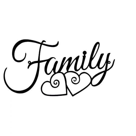 LAMIRO Farmhouse Wall Ornament for Home Office,Metal Family Wall Sign,Black Family Word Wall Art,Iron 7.87*9.84*0.79"