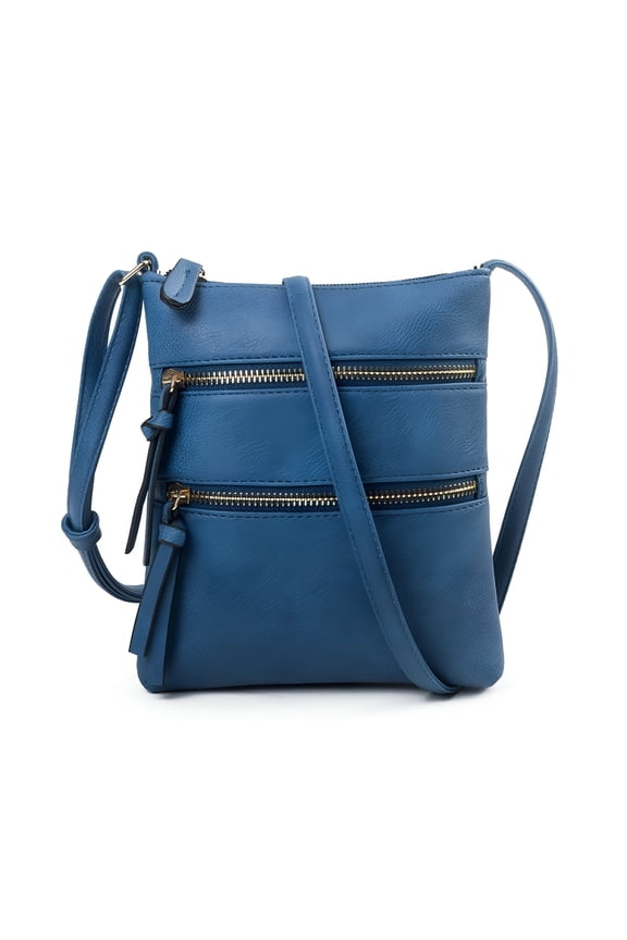 Fashion Crossbody Purse for Women- Small Crossover Long Over the Shoulder Sling Womens Purses and Handbags - Navy Blue