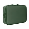 thumbnail image 1 of LAMIRO File Storage Boxes Fireproof Waterproof,Document Safe Fireproof Locking File Storage Chest Fire Security Box,Fireproof File Box With Lock With Inserts Bags And Zipper,Green, 1 of 3