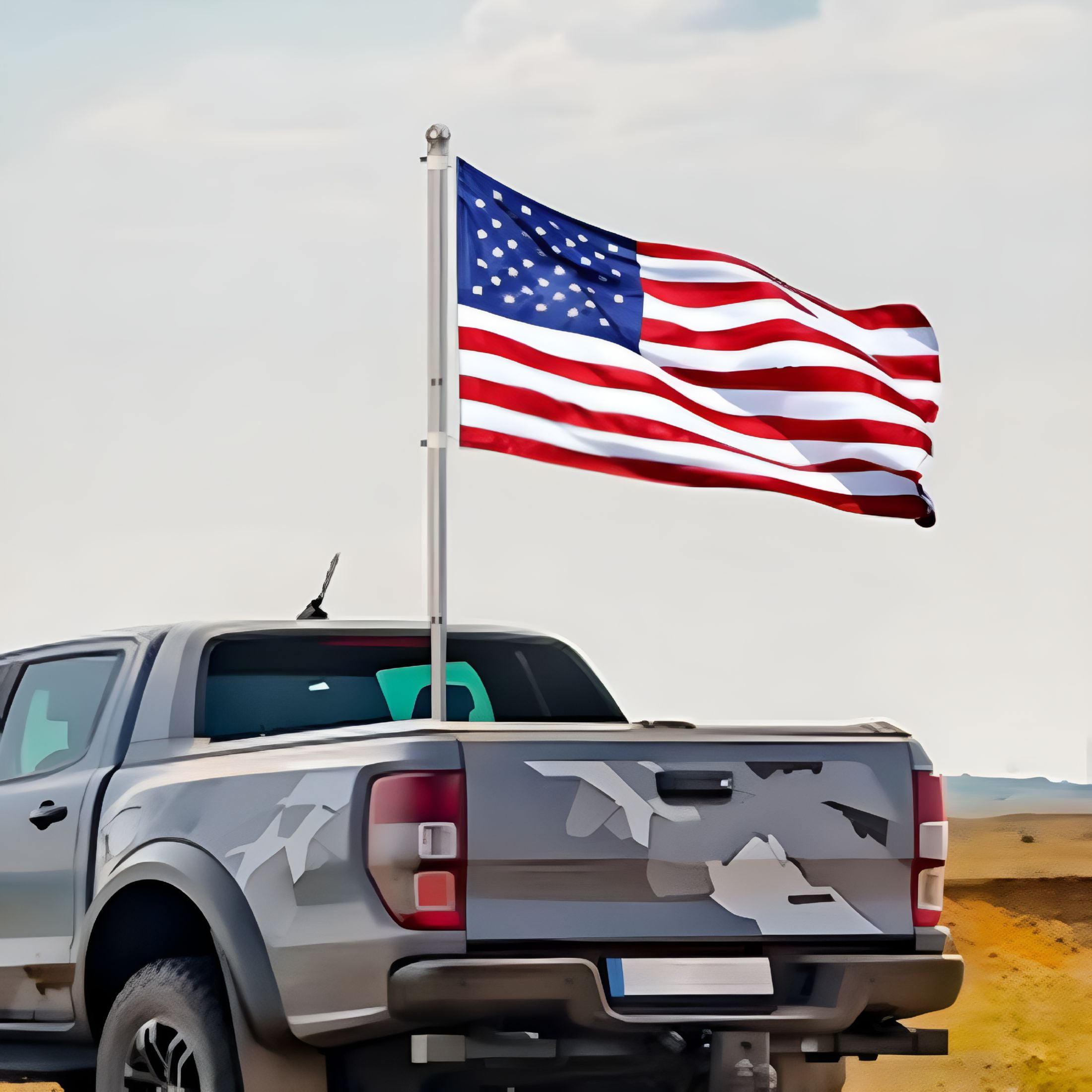 LAMIRO Flag Pole Tangle-Free Metal Weather-resistant Outdoor Flagpole ...