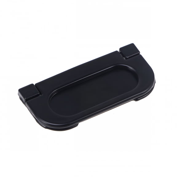 LAMIRO Flat Black Modern Door Knob Solid Two Holes Cabinet Handle Drawer Pulls for Home Kitchen