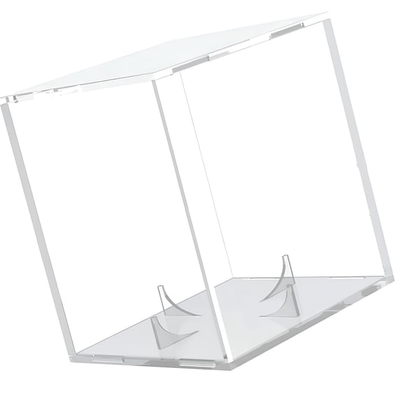 LAMIRO Football Holder Case Baseball Soccer Volleyball Clear Acrylic Football Display Case Basketball Display Box with Stand