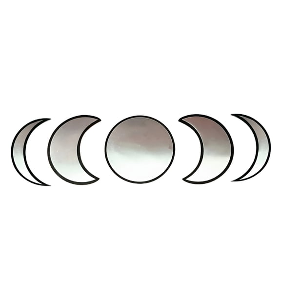 LAMIRO Glass Moon Phase Set,Bohemian Wall,Boho Moon Wall Decor,Scandinavian Natural Room Decoration,For Living Room,Bedroom,Apartment,Valentine'S Day Gift Apartment Decor